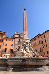 Piękna fontanna Pantheon w rzymie, włochy
