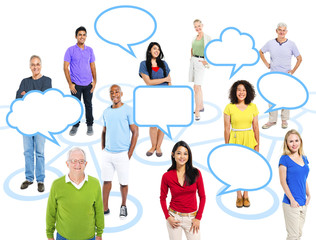 Multi-Ethnic Diverse People Standing Individually