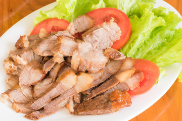 Roast Beef on white dish