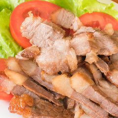 Roast Beef on white dish