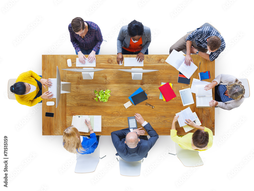 Canvas Prints group of business people in a meeting - Canvas Prints