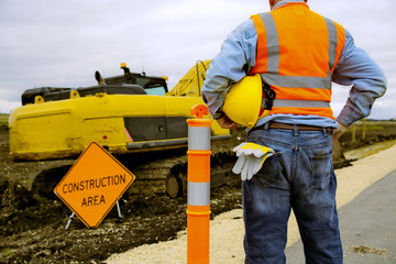 Road construction worker