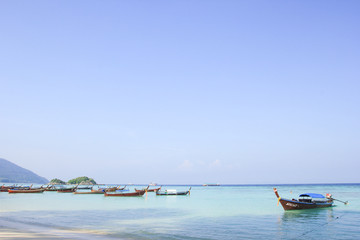 Longtail boat for visit beautiful beach of Koh Lipe, Thailand