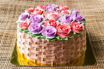 Fototapeta na wymiar Wonderful birthday cake