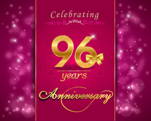96 year celebration sparkle design, 96th anniversary