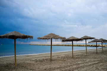 Stormy day on the beach