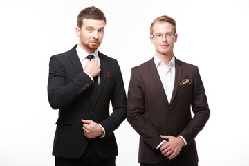 two businessman standing