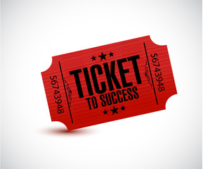 ticket to success concept illustration