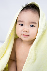 Beautiful smiling asian cute baby