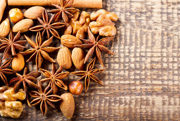 anise, nuts and cinnamon