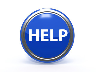 help circular icon on white background
