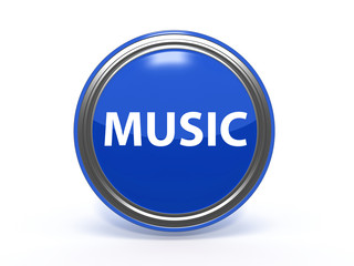 music circular icon on white background