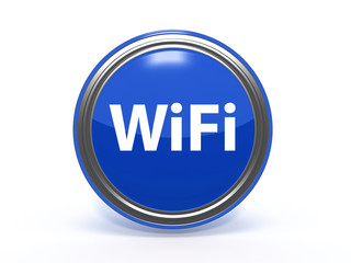 wifi circular icon on white background