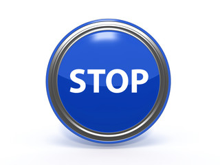 stop circular icon on white background
