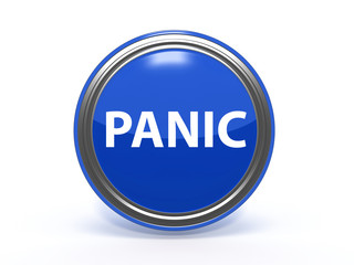 panic circular icon on white background