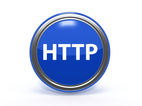 http circular icon on white background