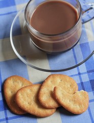biscuits or  bread is crisp  and cup of coffee