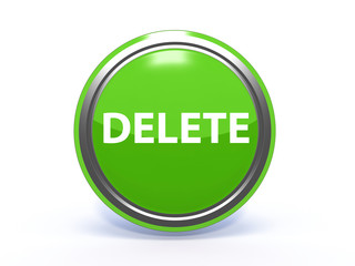 delete circular icon on white background
