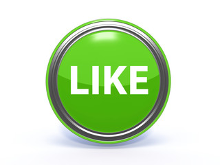 like circular icon on white background