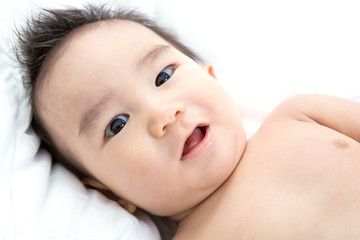 Portrait of smiling asian cute baby