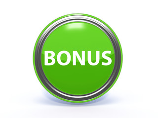 bonus circular icon on white background
