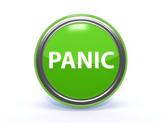 panic circular icon on white background