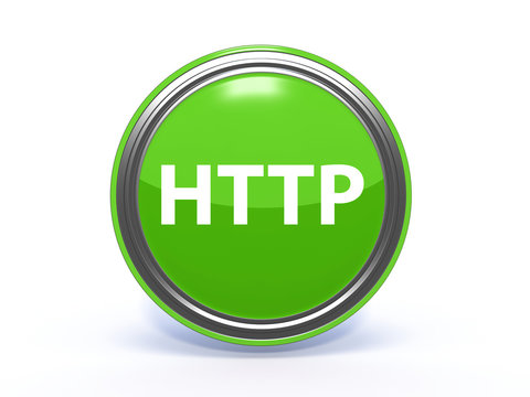 http circular icon on white background