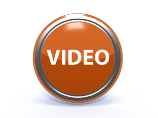 video circular icon on white background