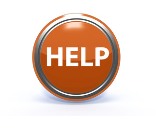 help circular icon on white background