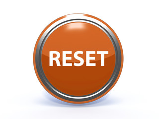 reset circular icon on white background