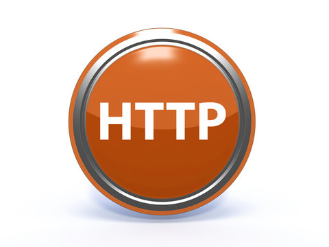 http circular icon on white background