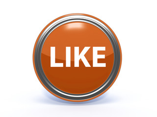 like circular icon on white background