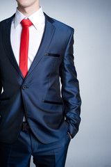 Portrait of businessman standing with his hands in pockets