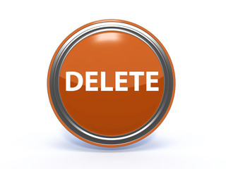 delete circular icon on white background