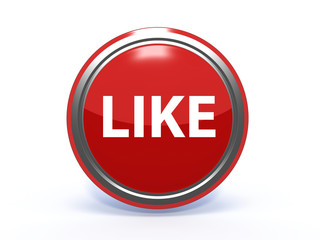 like circular icon on white background