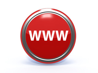 www circular icon on white background