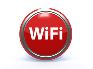wifi circular icon on white background