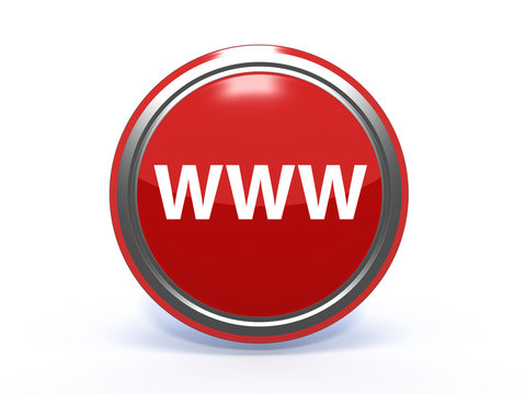 www circular icon on white background