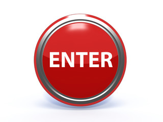 enter circular icon on white background