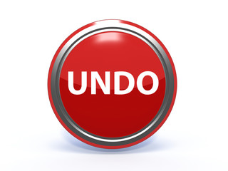undo circular icon on white background