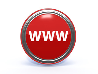 www circular icon on white background
