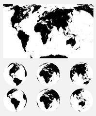 Map Of The World. Vector Illustration.