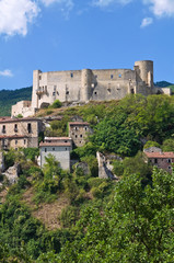 Fototapeta na wymiar Panoramic view of Brienza. Basilicata. Italy.