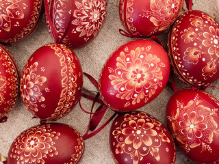 Traditional Hungarian painted Easter eggs