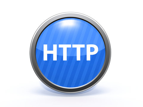 http circular icon on white background