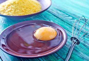 raw egg with panco