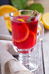 Cranberry orange punch with cinnamon