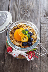 Homemade granola as present