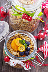 Homemade granola as present