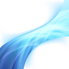 Bright glowing blue power wave abstract swoosh